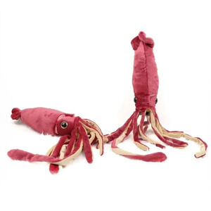 Wild Republic Giant Red Squid Tentacles Big Black Eyes Plush Stuff Toy Sea Ocean